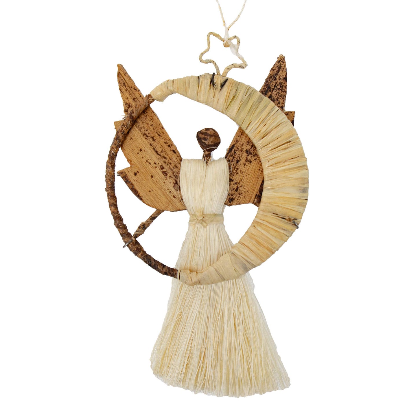 Angel Swinging on Crescent Moon Ornament