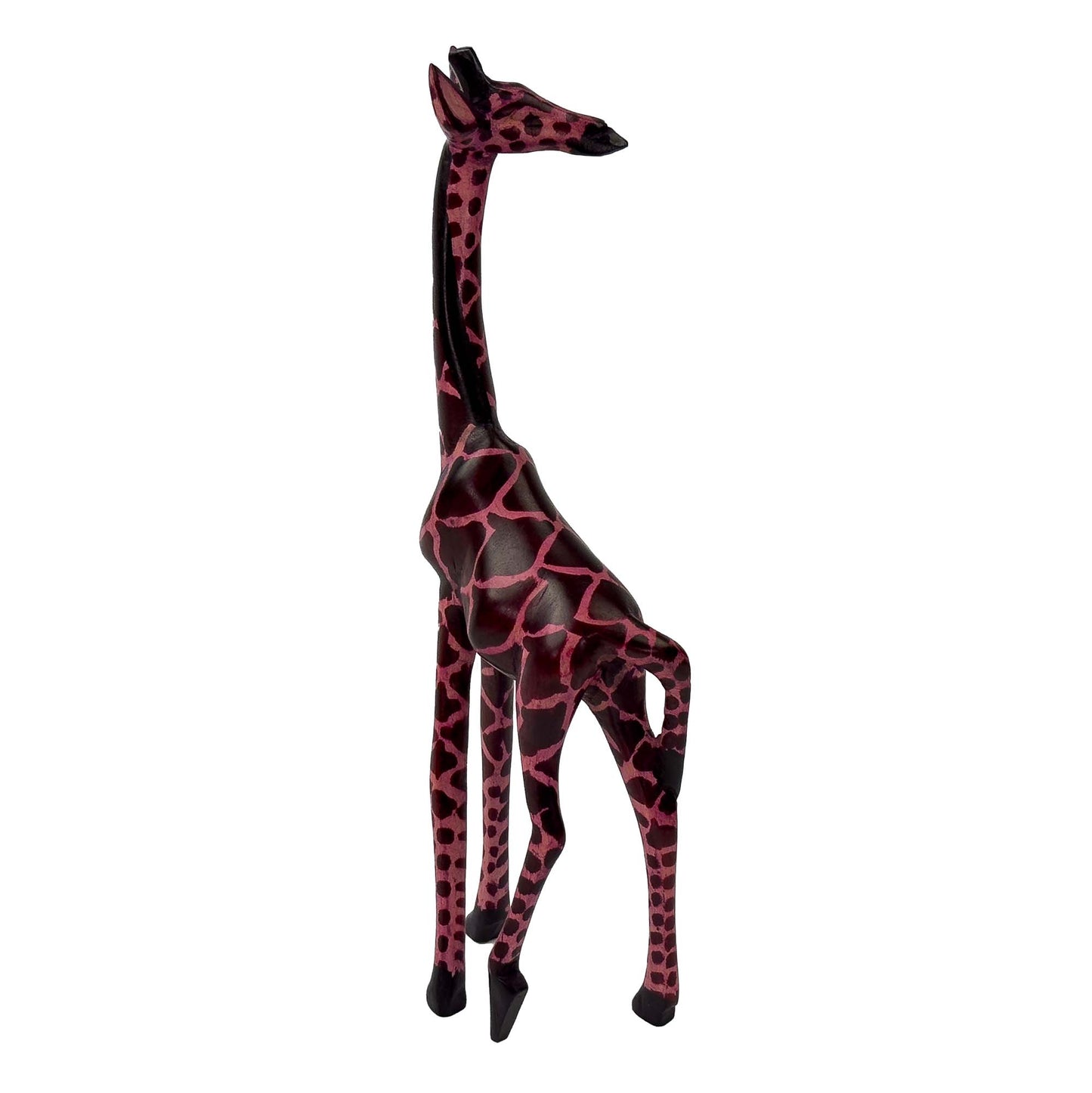 Standing Giraffe Wood Sculpture