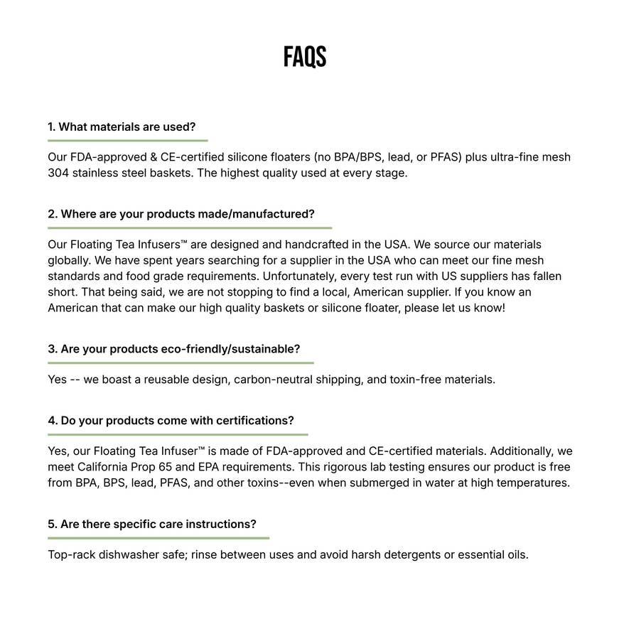 Floating Brown Bear Cub Tea Infuser I Green Base