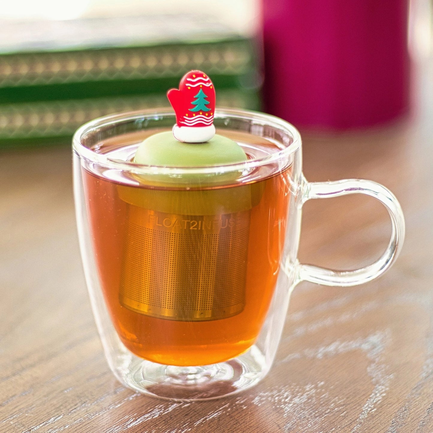 Christmas Mitten | Large Floating Tea Infuser | Green Base